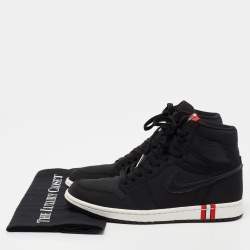 Air Jordans Black Fabric Air Jordan 1 Paris Saint Germain Retro High Sneakers Size 41