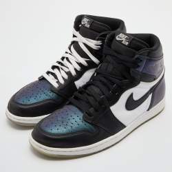 Pre Owned Air Jordans Multicolor Leather Air Jordan 1 Retro High Top Sneakers Size 45