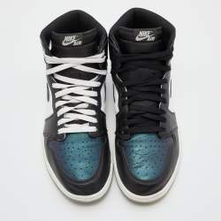 Pre Owned Air Jordans Multicolor Leather Air Jordan 1 Retro High Top Sneakers Size 45