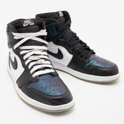 Pre Owned Air Jordans Multicolor Leather Air Jordan 1 Retro High Top Sneakers Size 45