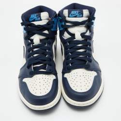 Air Jordans Multicolor Leather Air Jordan 1 High Top Sneakers Size 40