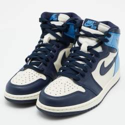 Air Jordans Multicolor Leather Air Jordan 1 High Top Sneakers Size 40