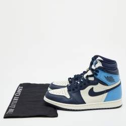 Air Jordans Multicolor Leather Air Jordan 1 High Top Sneakers Size 40