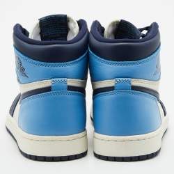 Air Jordans Multicolor Leather Air Jordan 1 High Top Sneakers Size 40