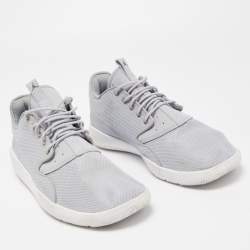 Pre Owned Air Jordans Grey Fabric Jordan Eclipse Wolf Grey Sneakers Size 43