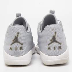 Pre Owned Air Jordans Grey Fabric Jordan Eclipse Wolf Grey Sneakers Size 43