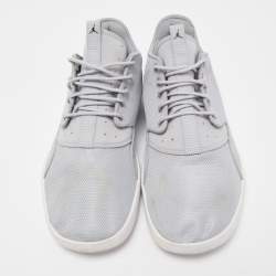 Pre Owned Air Jordans Grey Fabric Jordan Eclipse Wolf Grey Sneakers Size 43