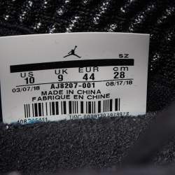 Pre Owned Air Jordan Black Leather and Fabric Flyknit Elevation 23 Sneakers Size 44