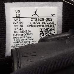 Pre Owned Air Jordan Black Leather Jordan-6-Retro-electric Sneakers Size 44