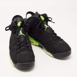 Pre Owned Air Jordan Black Leather Jordan-6-Retro-electric Sneakers Size 44