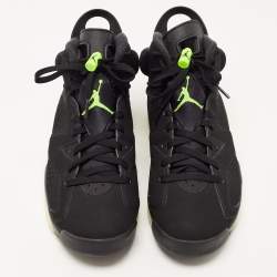 Pre Owned Air Jordan Black Leather Jordan-6-Retro-electric Sneakers Size 44
