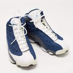 Air Jordan Multicolor Leather and Fabric Jordan 13 Retro Flint Sneakers Size 44