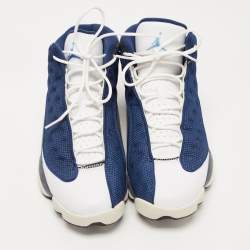 Air Jordan Multicolor Leather and Fabric Jordan 13 Retro Flint Sneakers Size 44