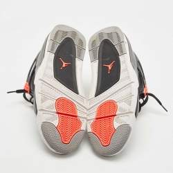 Pre Owned Air Jordan Grey/Red Nubuck Leather 4 Retro Bred Sneakers Size 43