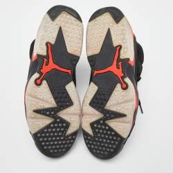 Pre Owned Air Jordan Black Nubuck Leather Jordan 6 Retro Infrared High Top Sneakers Size 45