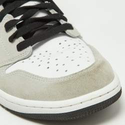 Pre Owned Air Jordan Tricolor Leather and Suede Jordan1 High Light Smoke Grey Sneakers Size 46