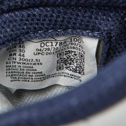 Pre Owned Air Jordan Navy Blue/White Leather Jordan 1 Retro High CO.JP Midnight Navy Sneakers Size 46