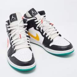 Air Jordan Multicolor Leather Jordan 1 Mid Alternate High Top Sneakers Size 44.5