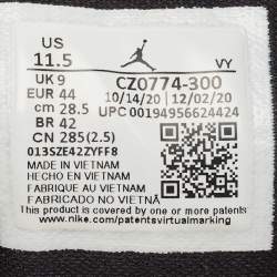 Pre Owned Air Jordan Two Tone Leather Mid Dutch Green High Top Sneakers Size 44