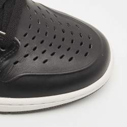 Air Jordan Black Leather Jordan1 Retro High Vachetta Sneakers Size 43