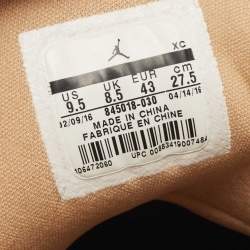 Air Jordan Black Leather Jordan1 Retro High Vachetta Sneakers Size 43
