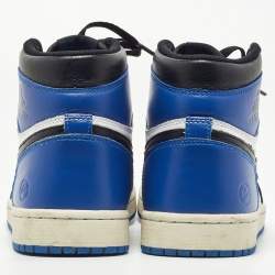 Air Jordans Tricolor Leather Jordan 1 Retro High Fragment Sneakers Size 42