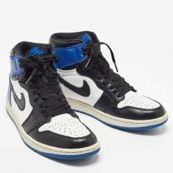 Air Jordans Tricolor Leather Jordan 1 Retro High Fragment Sneakers Size 42