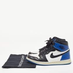 Air Jordans Tricolor Leather Jordan 1 Retro High Fragment Sneakers Size 42