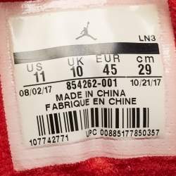 Pre Owned Air Jordans Black Leather Jordan 3 Black Cement Sneakers Size 45