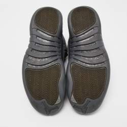 Air Jordans Grey Nubuck Leather High Top Sneakers Size 41