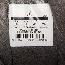 Air Jordans Grey Nubuck Leather High Top Sneakers Size 41