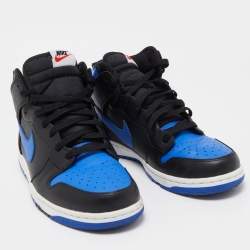 Pre Owned Nike Blue/Black Leather Dunk High CMFT Sneakers Size 43