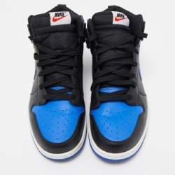 Pre Owned Nike Blue/Black Leather Dunk High CMFT Sneakers Size 43