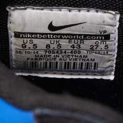 Pre Owned Nike Blue/Black Leather Dunk High CMFT Sneakers Size 43