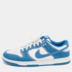 Nike SB Blue/White Canvas Dunk Low Cloth Low Top Trainers Sneakers Size 46