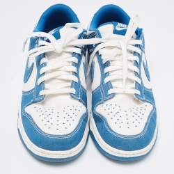 Nike SB Blue/White Canvas Dunk Low Cloth Low Top Trainers Sneakers Size 46