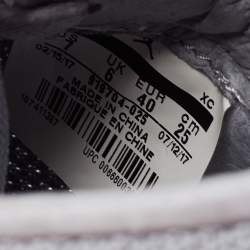 Air Jordan 1 Grey/Yellow Knit Fabric Flyknit Retro High OG Sneakers Size 40