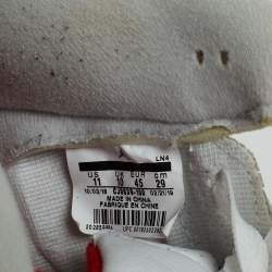 Air Jordan White/Red Leather and Suede Jordan 3 Tinker White University Red Sneakers Size 45