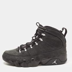 Air Jordan Black Nubuck Jordan-9-retro-anthracite High Top Sneakers Size 42.5