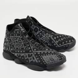 Air Jordan Black Canvas Horison Premuim Psny Sneakers Size 43