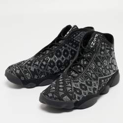 Air Jordan Black Canvas Horison Premuim Psny Sneakers Size 43