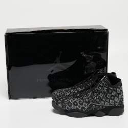 Air Jordan Black Canvas Horison Premuim Psny Sneakers Size 43