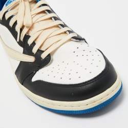 Air Jordans x Travis Scott Multicolor Leather Jordan 1 Low OG SP Sneakers Size 47 