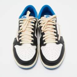 Air Jordans x Travis Scott Multicolor Leather Jordan 1 Low OG SP Sneakers Size 47 