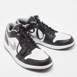 Air Jordans Multicolor Leather Jordan 1 Low Black -Grey Sneakers Size 44