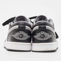 Air Jordans Multicolor Leather Jordan 1 Low Black -Grey Sneakers Size 44