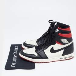 Air Jordans Multicolor Leather Jordan 1 Retro High Not for Resale Varsity Red Sneakers Size 46