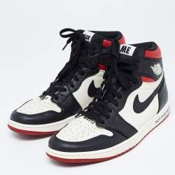 Air Jordans Multicolor Leather Jordan 1 Retro High Not for Resale Varsity Red Sneakers Size 46