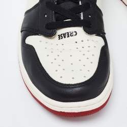 Air Jordans Multicolor Leather Jordan 1 Retro High Not for Resale Varsity Red Sneakers Size 46