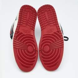 Air Jordans Multicolor Leather Jordan 1 Retro High Not for Resale Varsity Red Sneakers Size 46